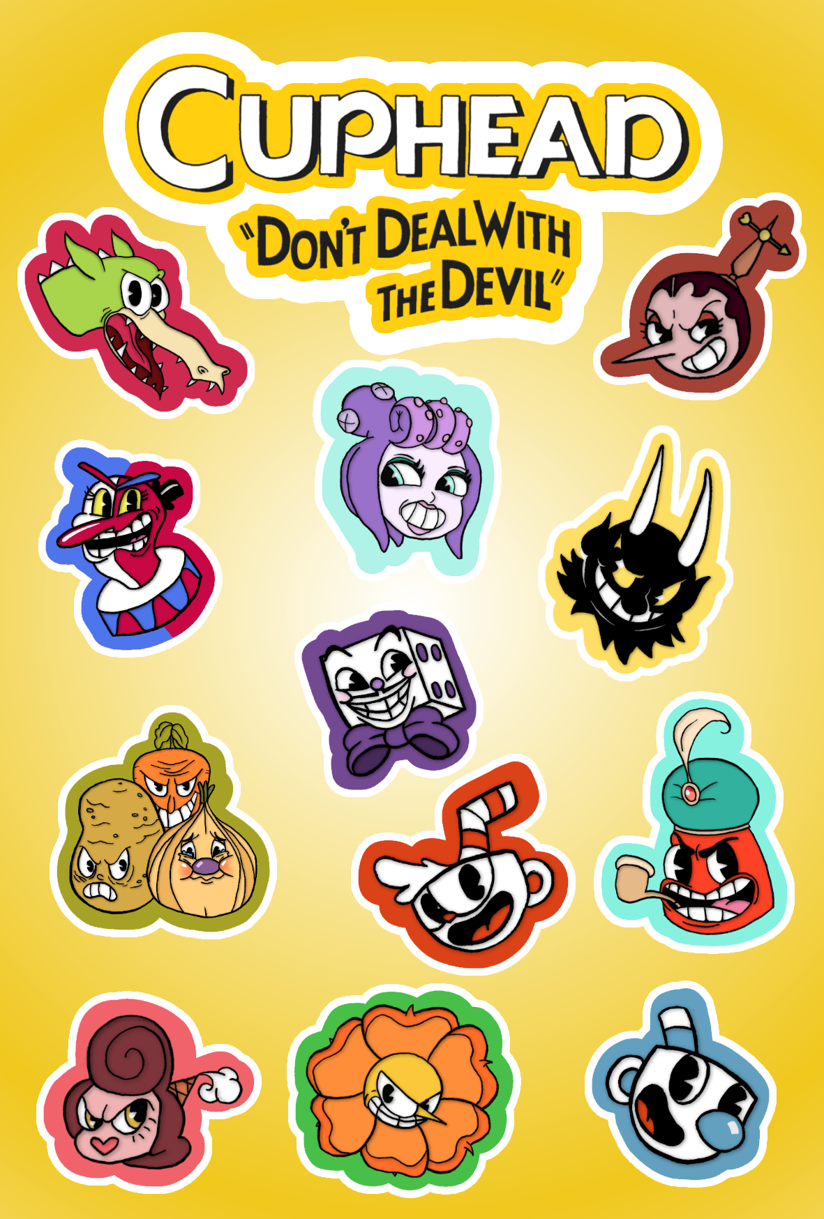 CupHead Sticker Sheet